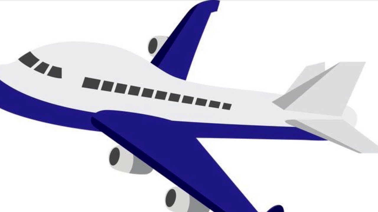 Самолет нарисованный на прозрачном фоне