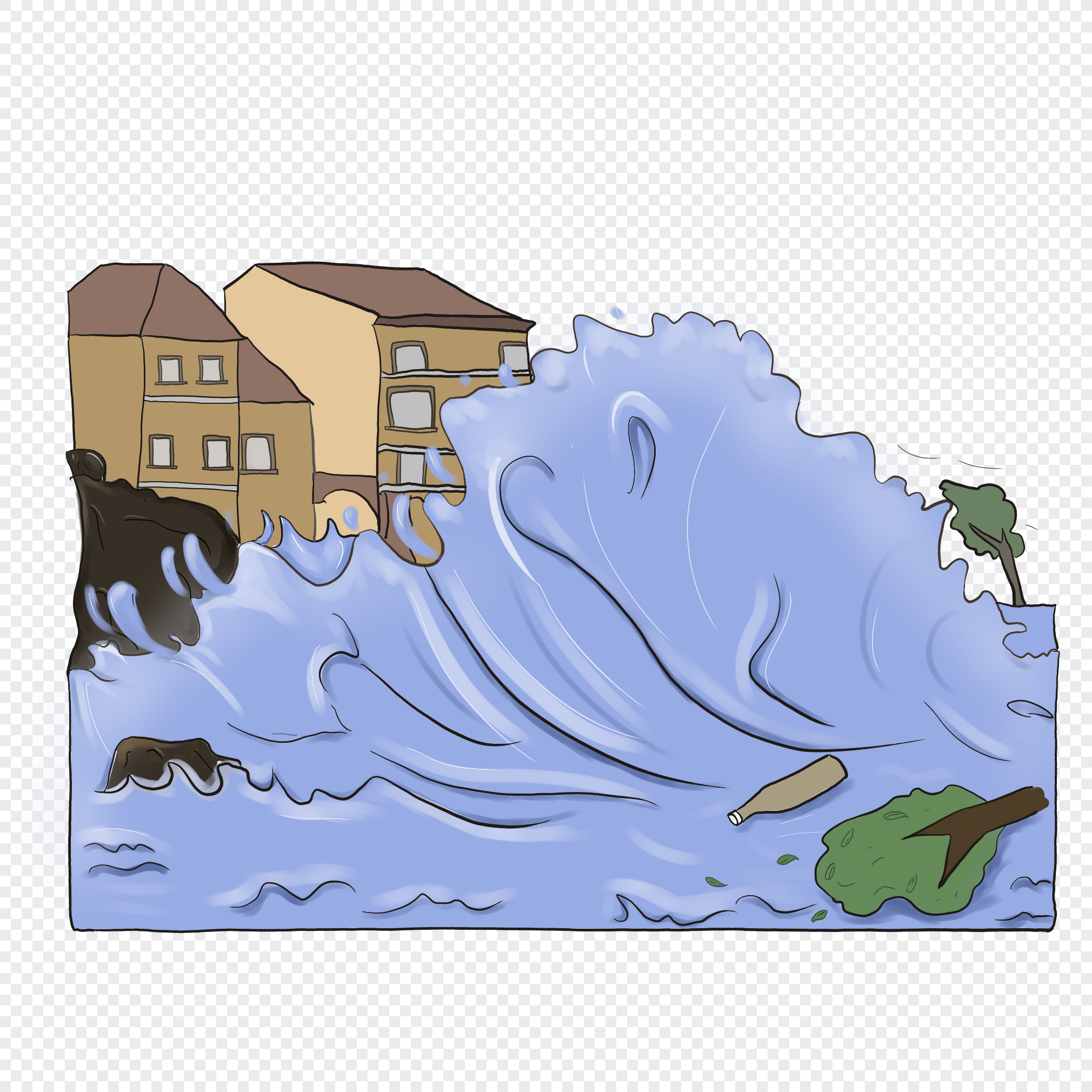 Рисунок на тему стихийные бедствия
