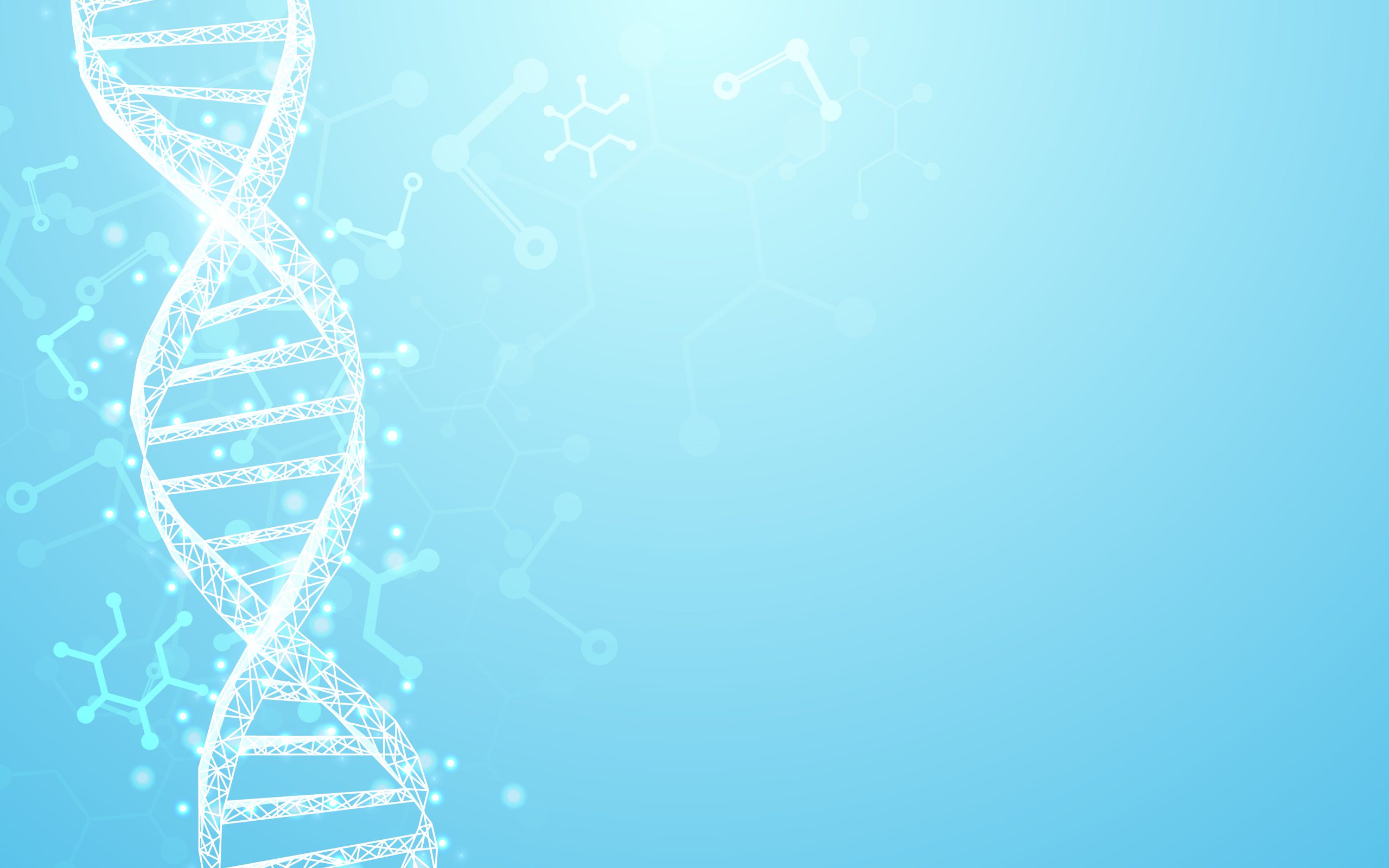 ДНК на голубом фоне