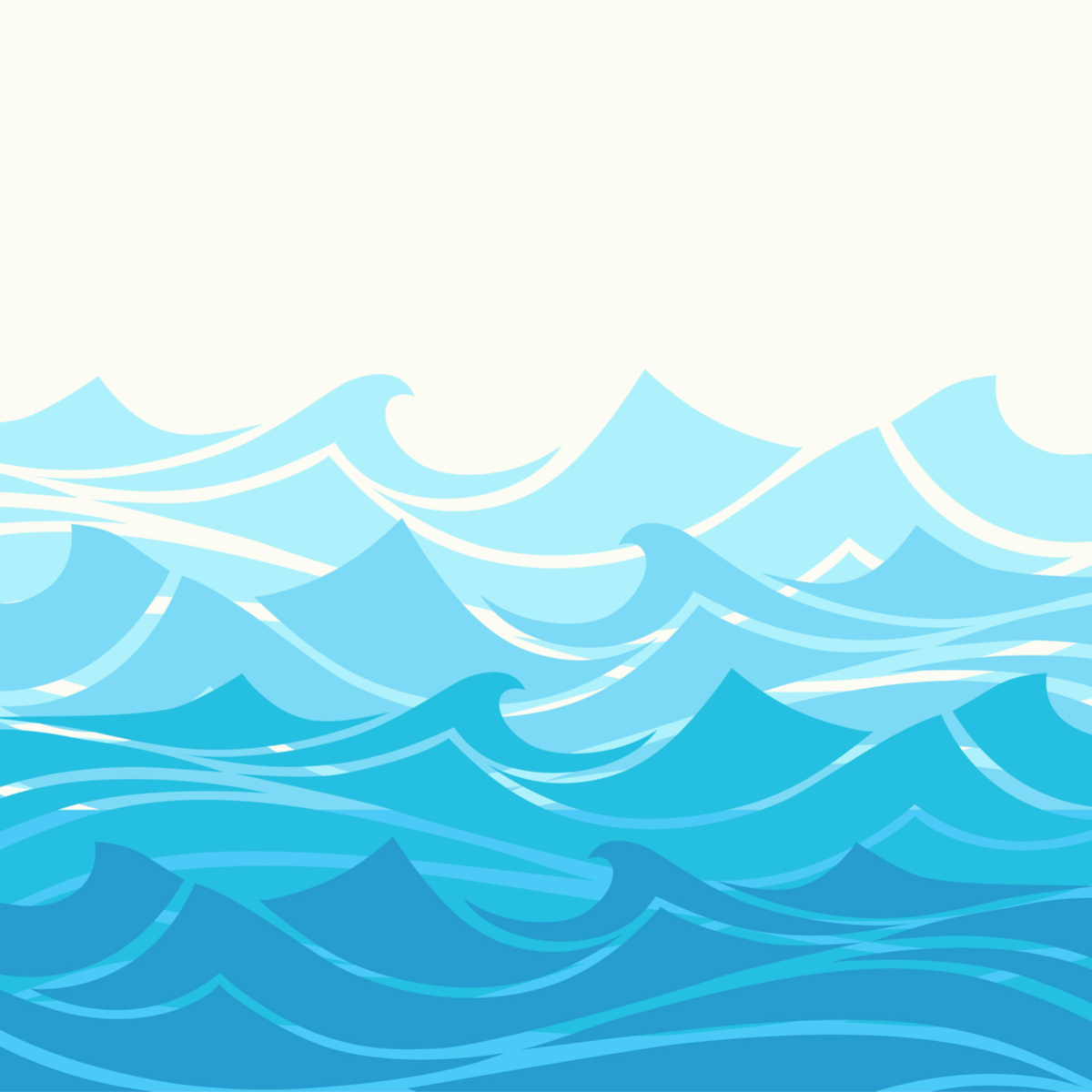 Морская волна на белом фоне
