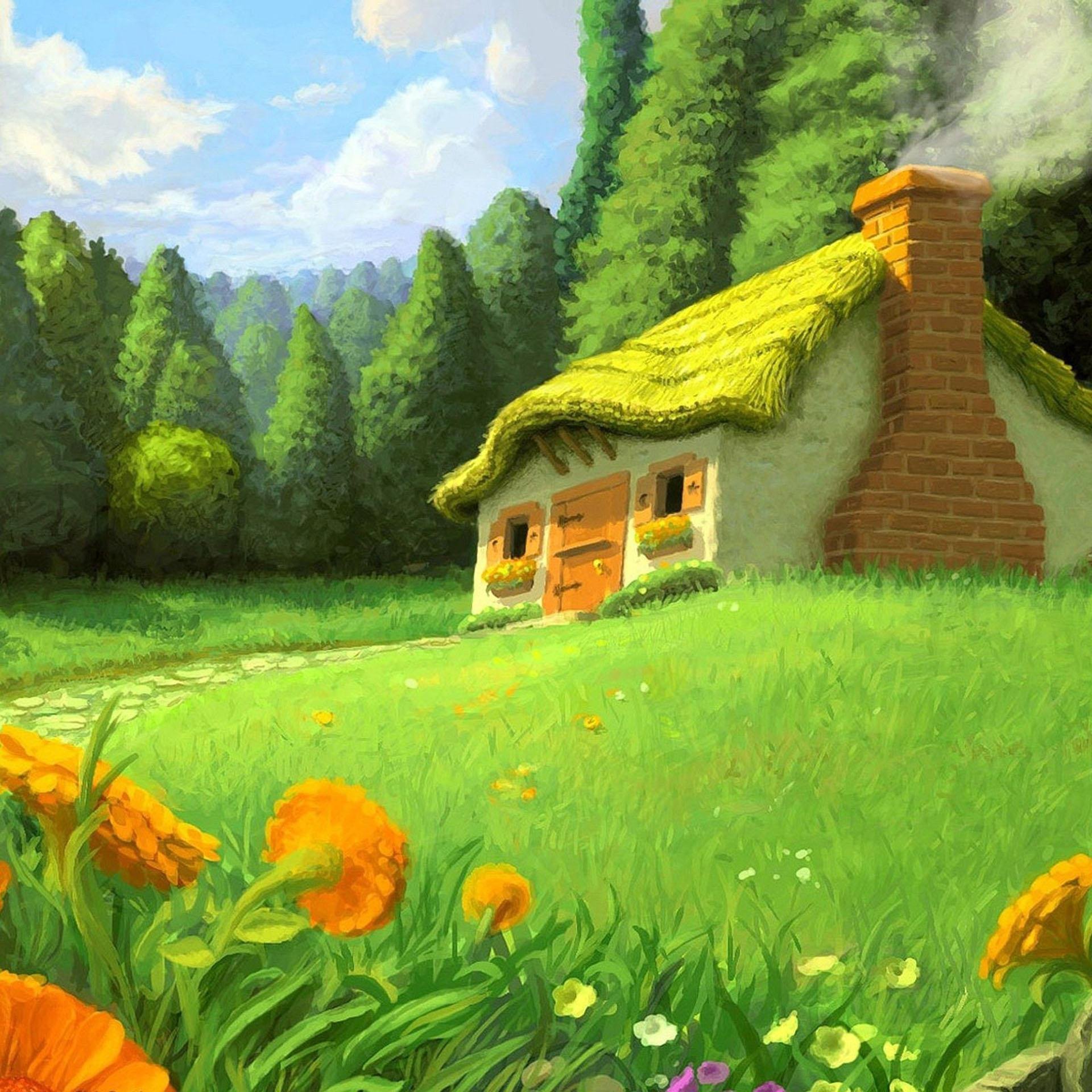 Сказочный домик в деревне
