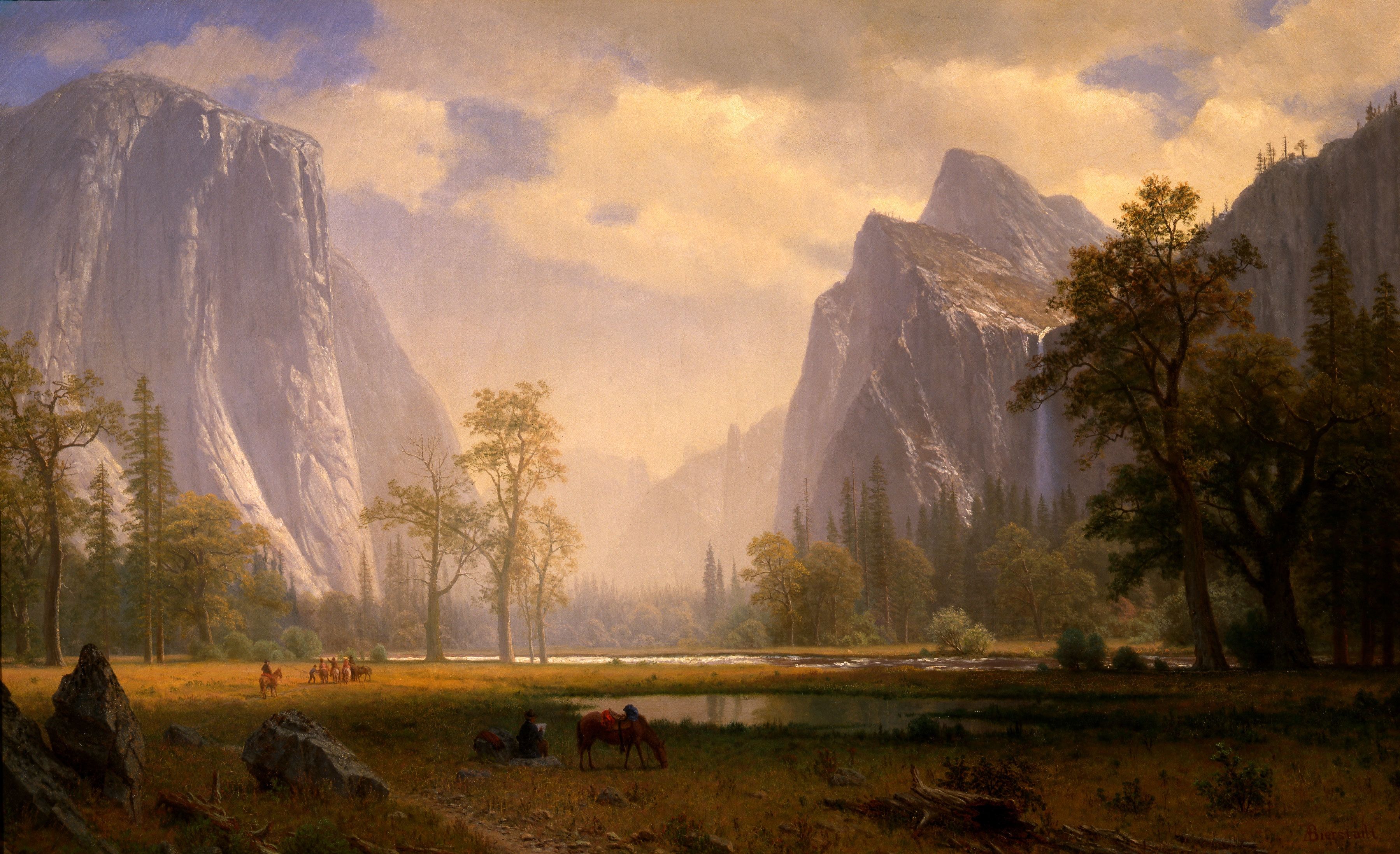 Kartina. Альберт Бирштадт Долина Йосемити. (Bierstadt Albert) 1830-1902. Горные пейзажи Альберта Бирштадта. Альберт Бирштадт художник.