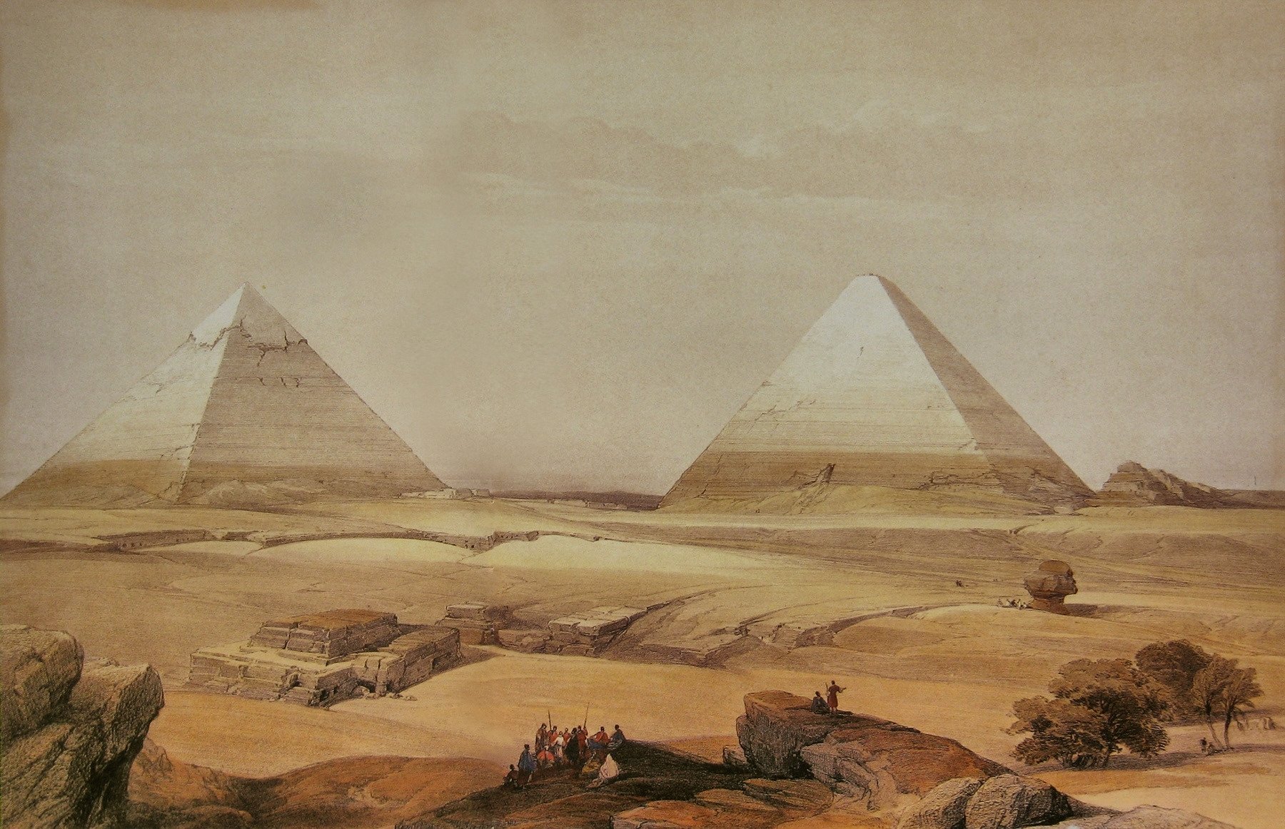 Великая пирамида в Гизе Египет гравюра
