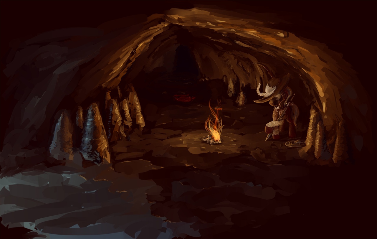 Костер в пещере