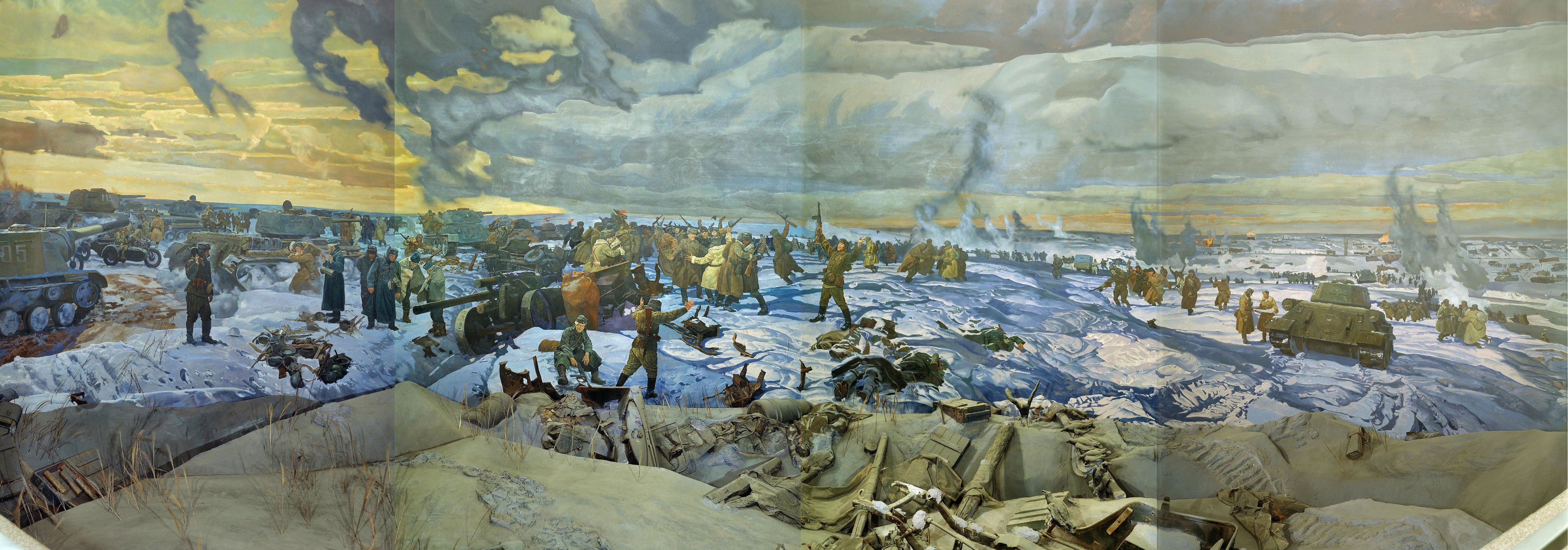 Сталинградская битва диорама в музее Победы