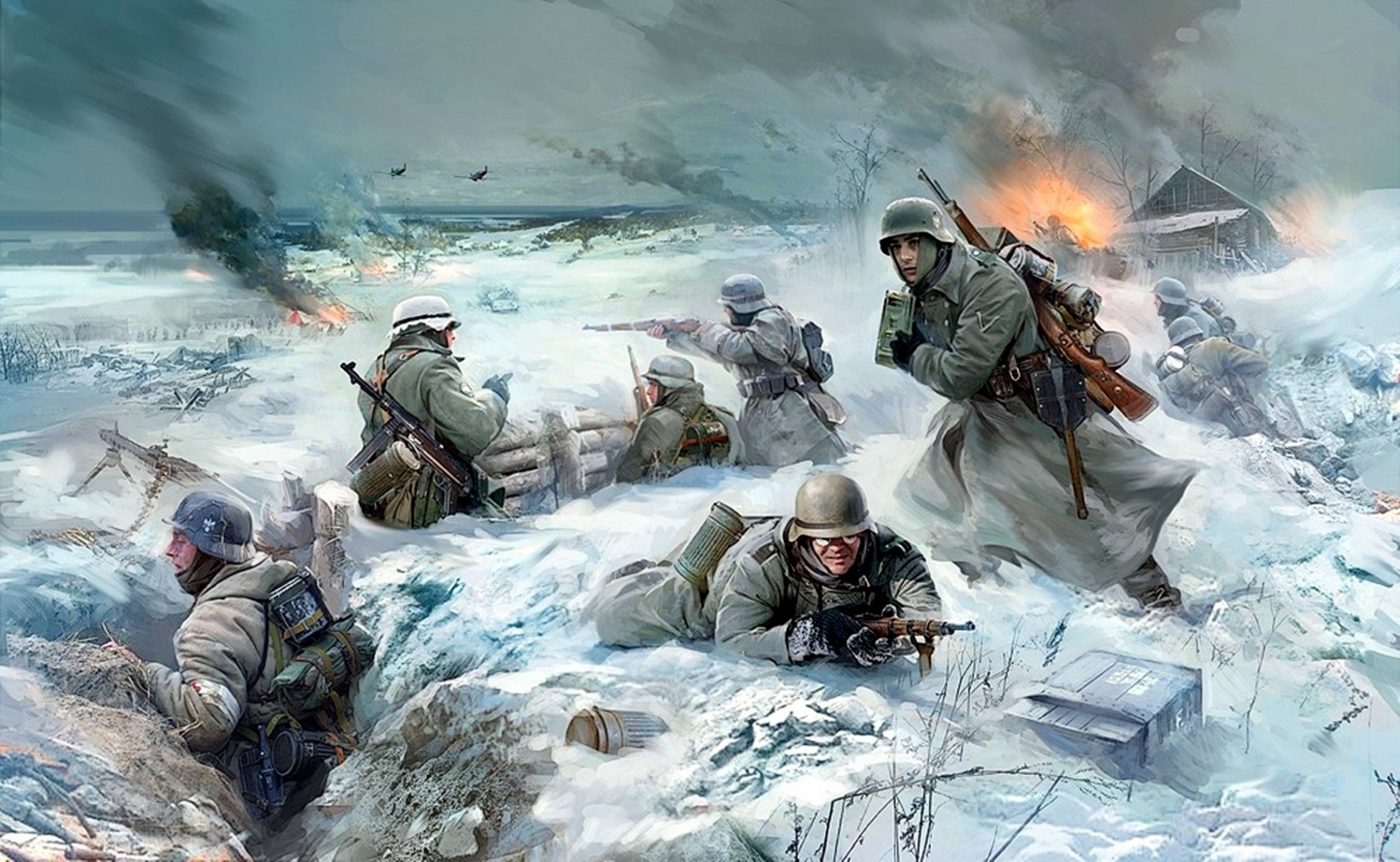 Немецкая пехота Восточный фронт зима 1941-1942