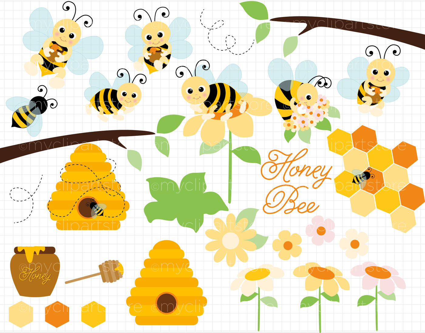 Этикетки с пчелками для открыток
