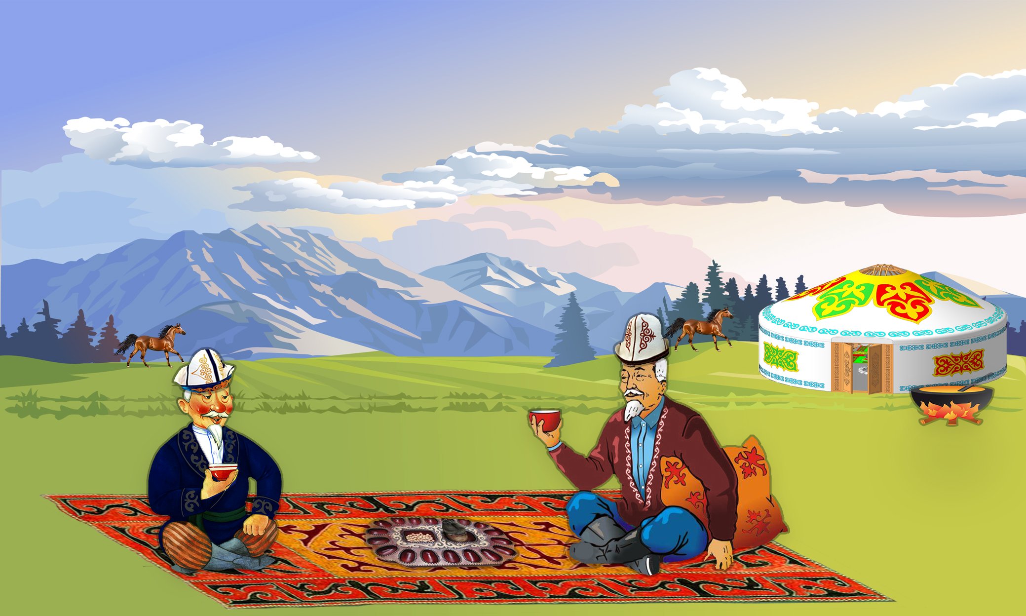 Казахские игры на наурыз. Тогуз коргоолу.. Тогуз коргоол вектор. Национальная игра Тогуз коргоол. Казахские иллюстрации.