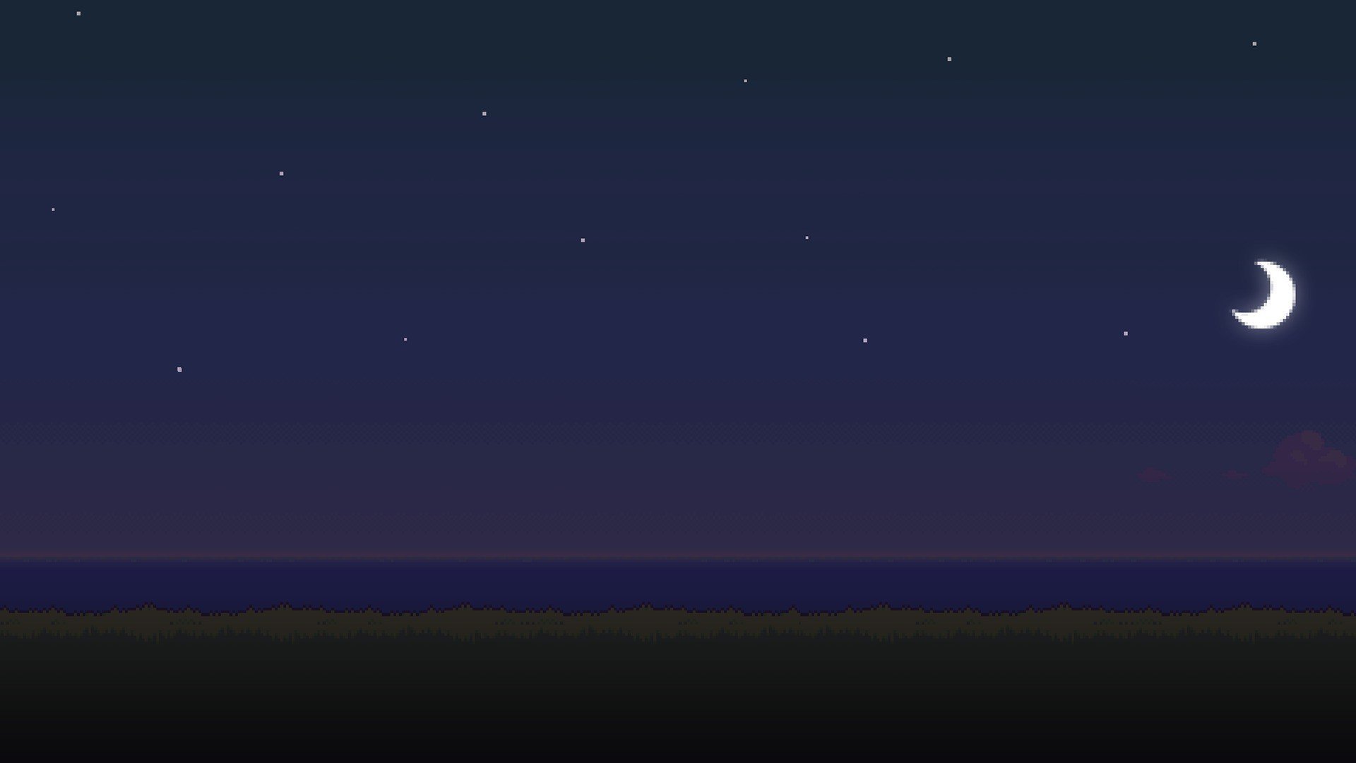 Ночное небо пиксель арт