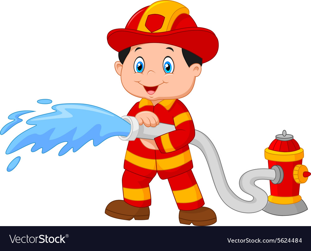 Пожарник мультяшный