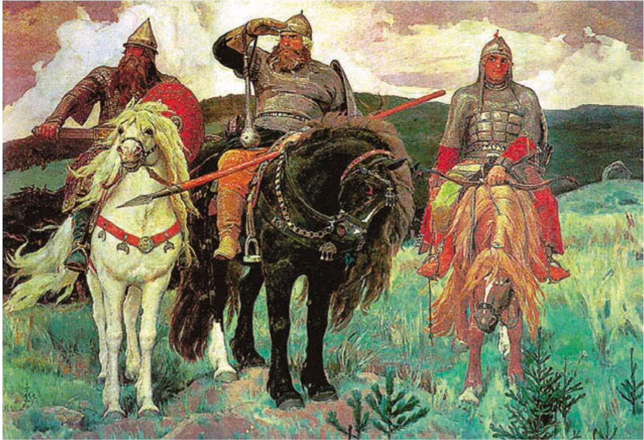 Три богатыря Васнецов Илья Муромец