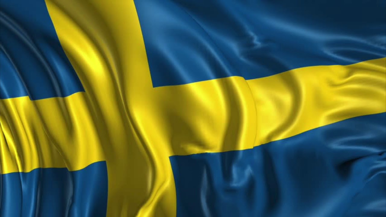 Развивающийся флаг Швеции