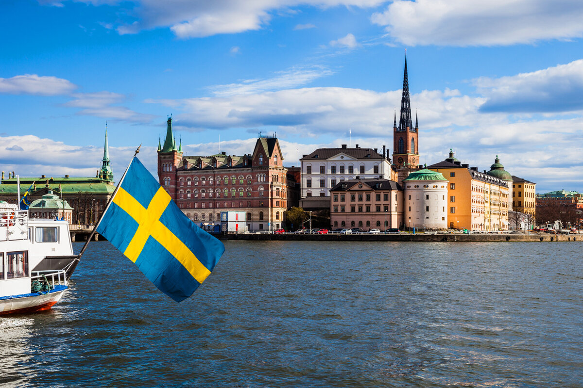 Стокгольм Швеция флаг