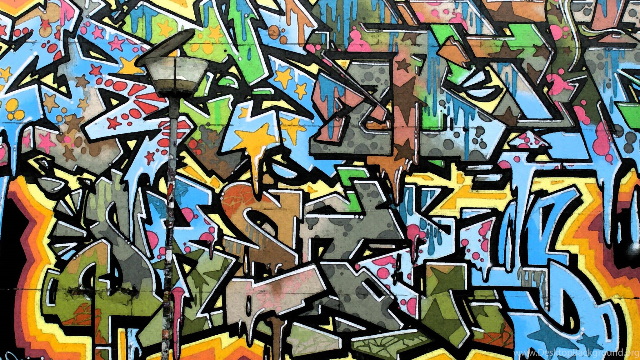 Много граффити