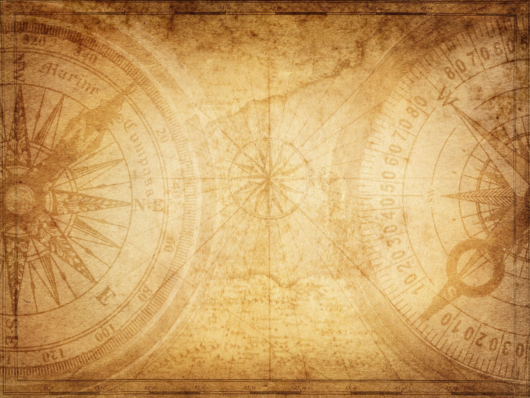 Старая Пиратская карта сокровищ