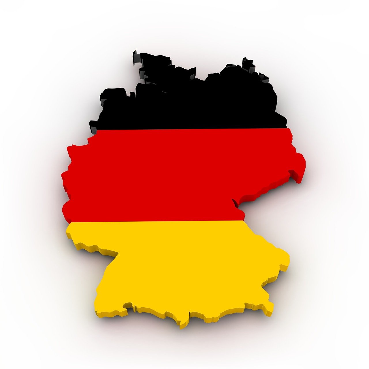 Карта Германии с флагом