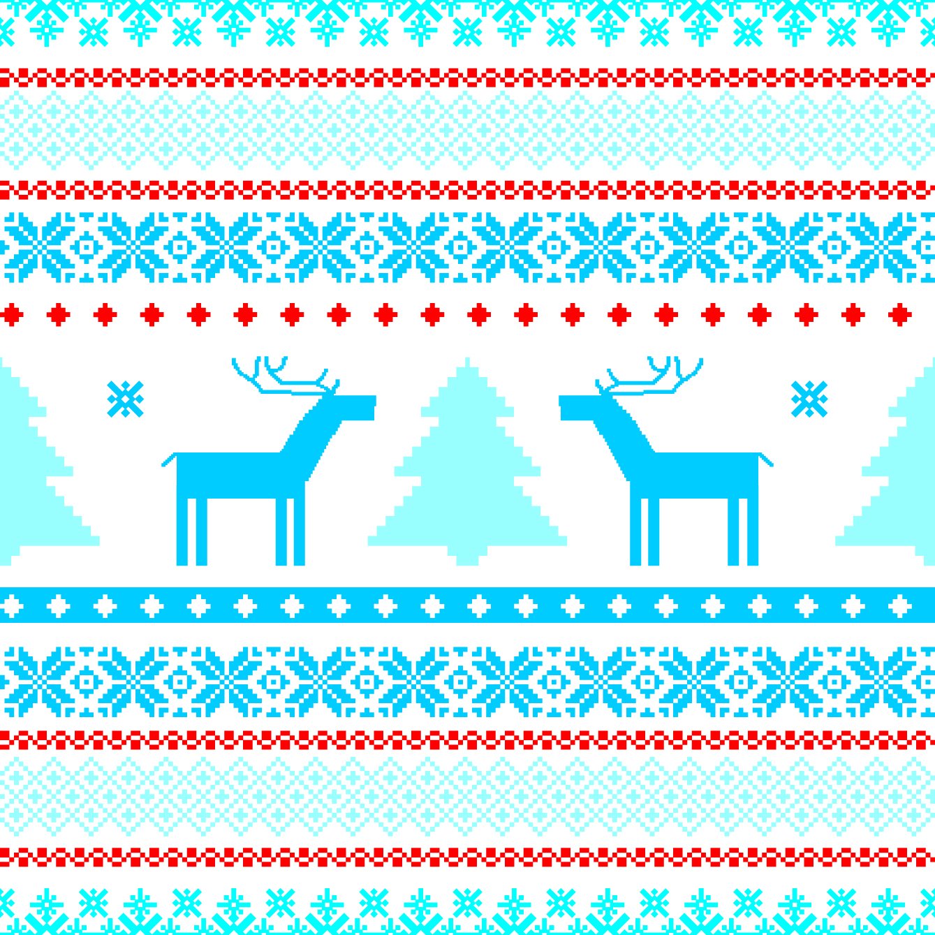 Новогодний орнамент с оленями