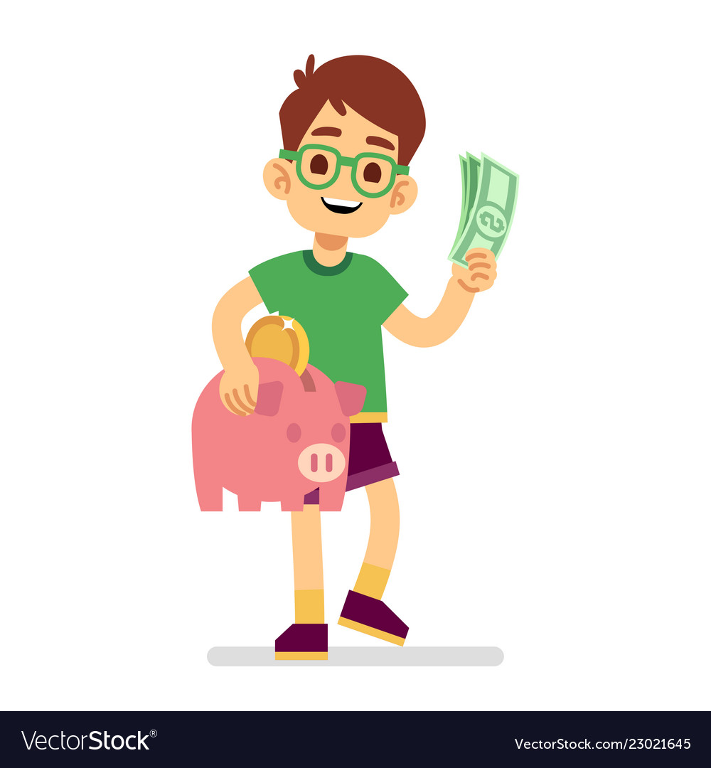 Мальчик с деньгами мультяшный