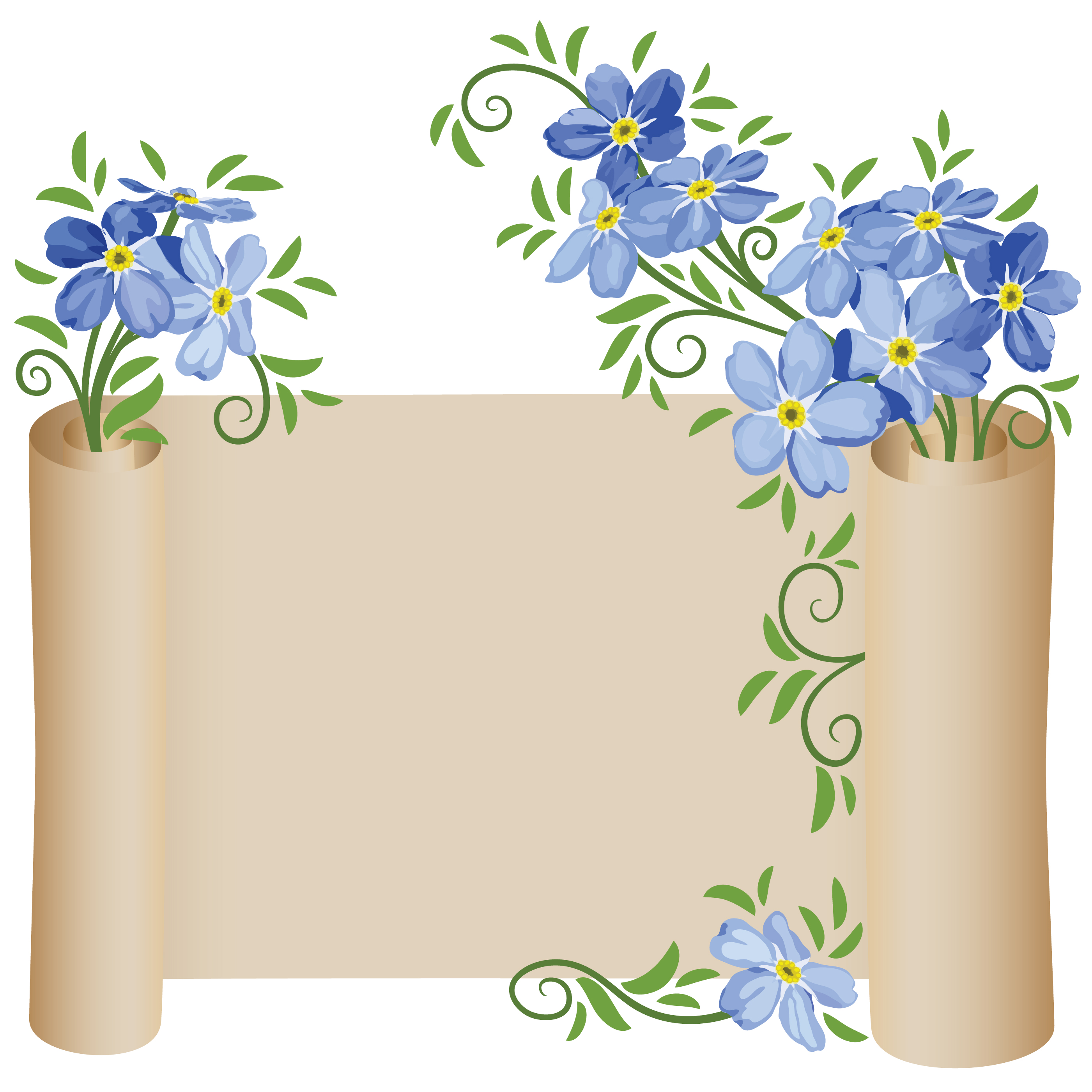 Рамка для надписи с цветами